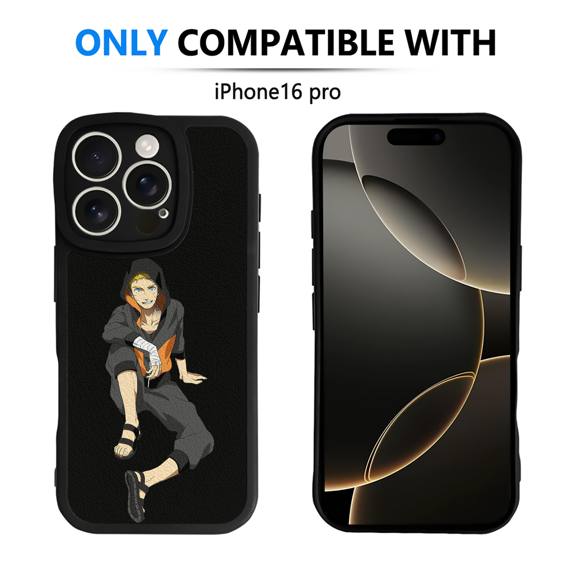 （画像用） NARUTO -ナルト- うずまき ナルト Uzumaki Naruto 【iPhone 16シリーズ対応】シリコンスマホケース（レザー調） 材質：シリコン